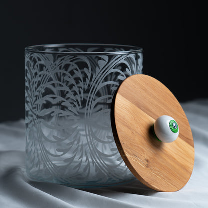 Glasbehälter m. Deckel rund (H 20.0 / Ø 18.5)